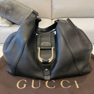 Gucci Black Pebbled Calfskin Bag